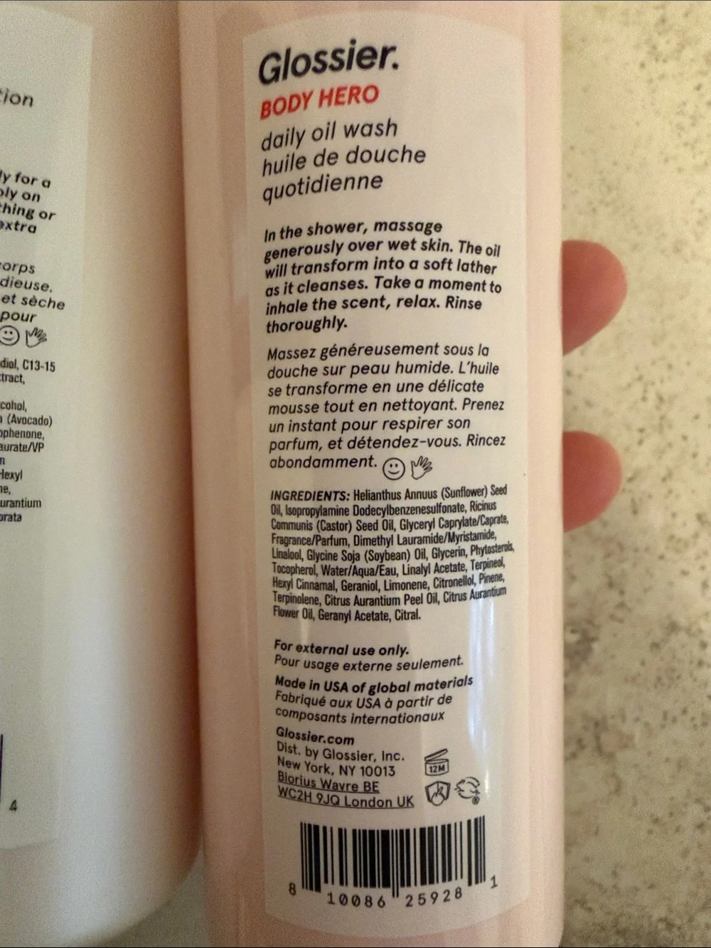Glossier Body Hero Set - Oil wash & Lotion